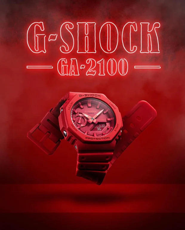 GA-2100-4ADR - Casio G-Shock Men's Digital Sporty Casual Watch with Resin Strap