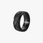 Men's Black Stainless Steel & Carbon Fiber Ring