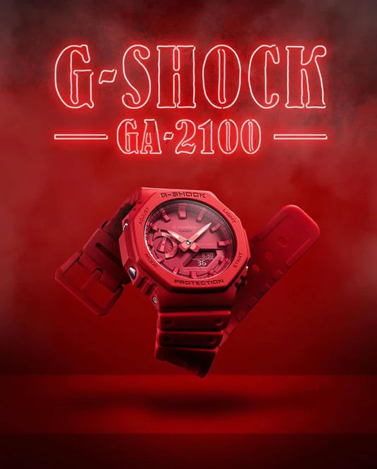 GA-2100-4ADR - Casio G-Shock Men's Digital Sporty Casual Watch with Resin Strap