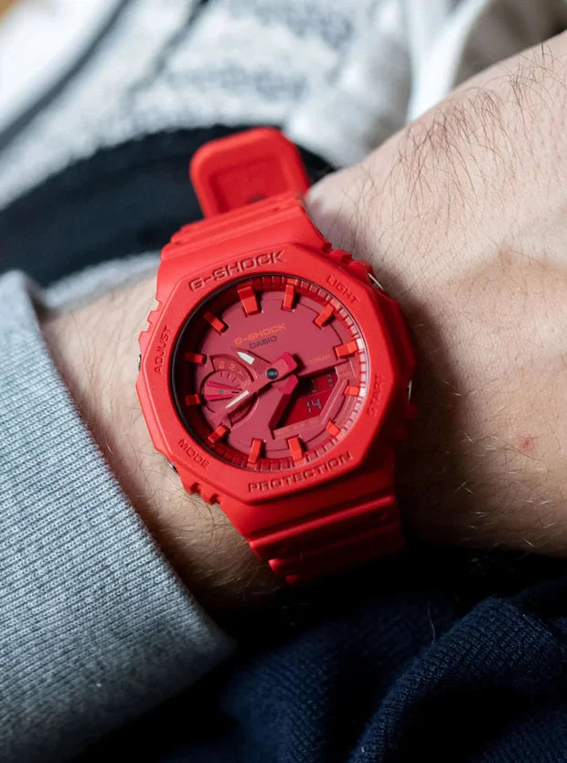 GA-2100-4ADR - Casio G-Shock Men's Digital Sporty Casual Watch with Resin Strap