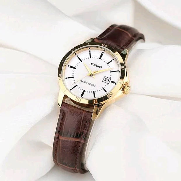 MTP-V004GL-7A - Casio Men's Leather Watch