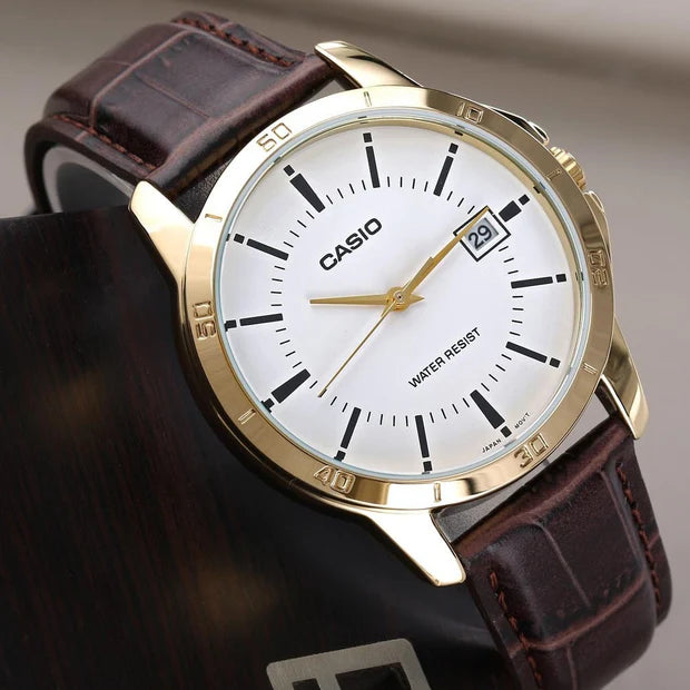 MTP-V004GL-7A - Casio Men's Leather Watch